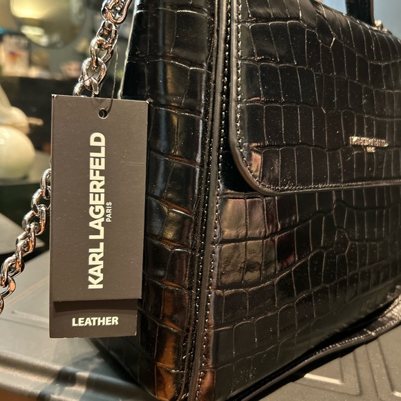 KARL LAGERFELD PARIS CHARLOTTE SATCHEL HANDBAG/CROSSBODY NWT $398 - Picture 4 of 13